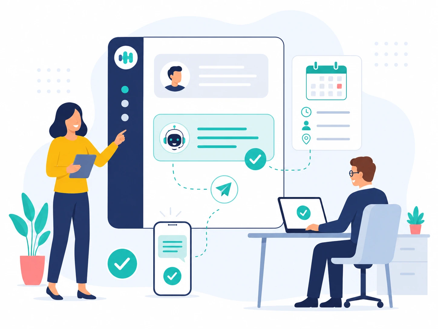 VoiceKite appointment workflow from inbound call to confirmation